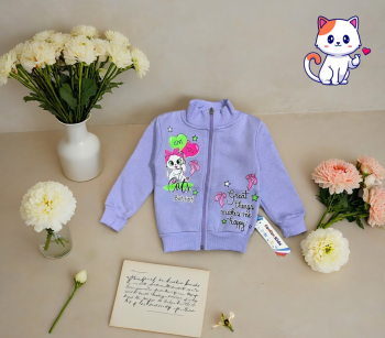 утепленная толстовка для девочек пр-во Турция в интернет-магазине «Детская Цена»
